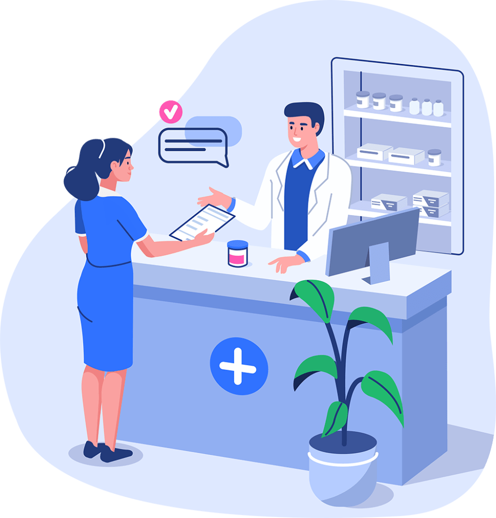 En la farmacia